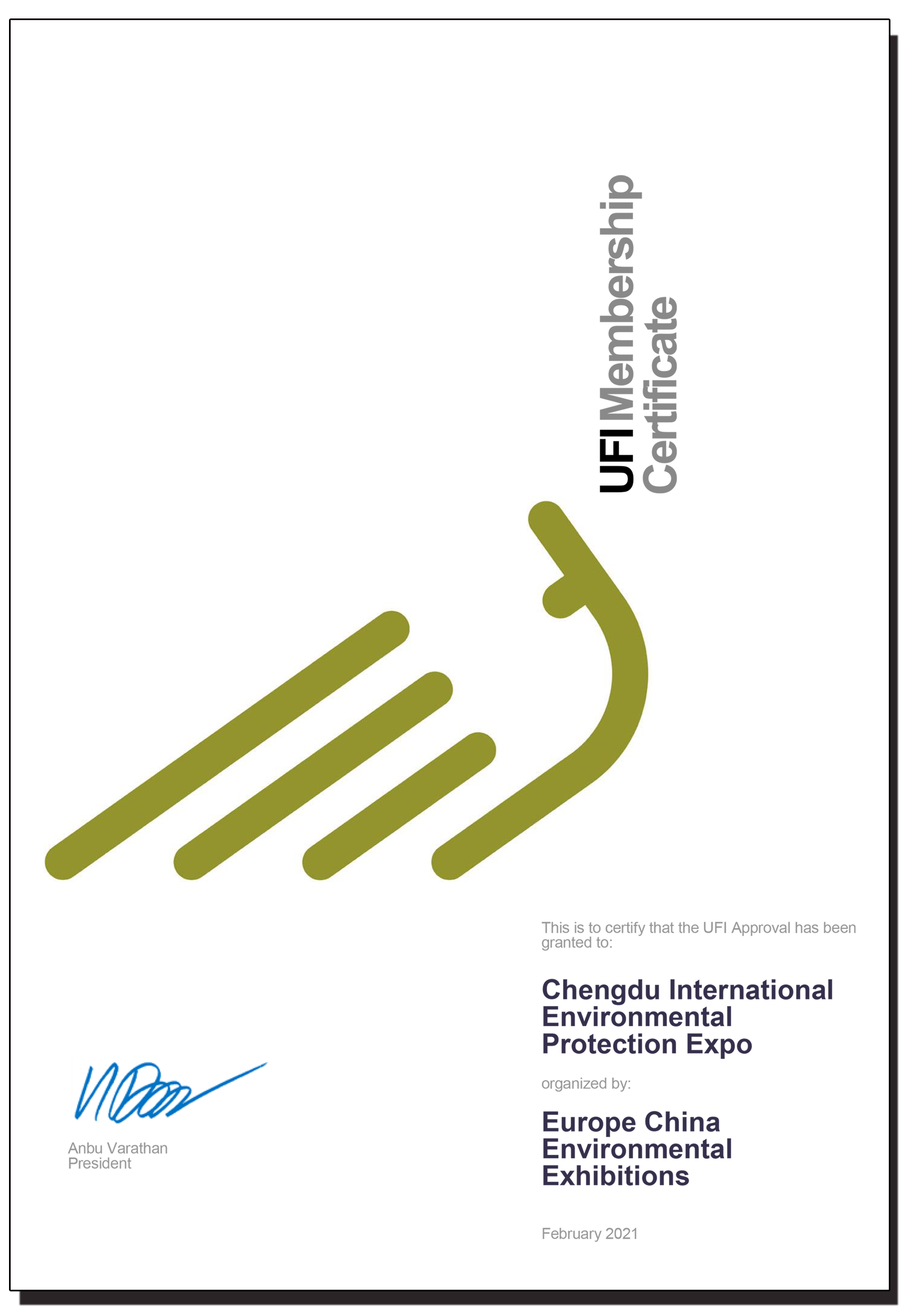 熱烈祝賀 | CDEPE成都國際環(huán)保博覽會正式成為UFI認證展會